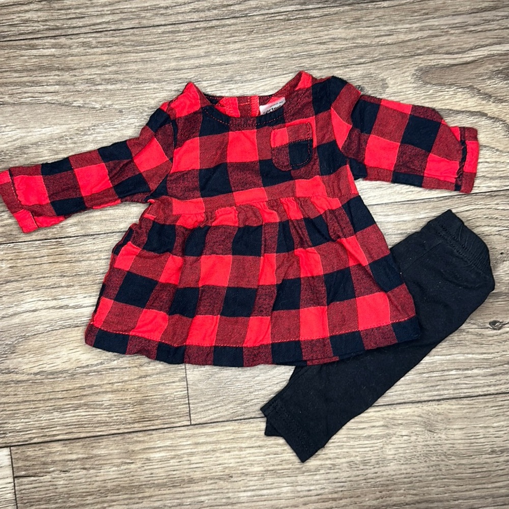 NB plaid outfit set